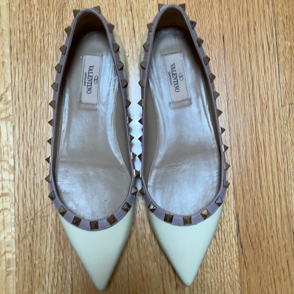 Valentino garavani patent Rockstud ballet flat